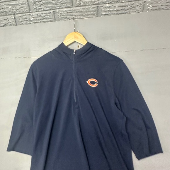 Cutter & Buck Other - Cutter & Buck Chicago Bears NFL Mens XL Navy Blue Quarter Zip Hooded Pullover